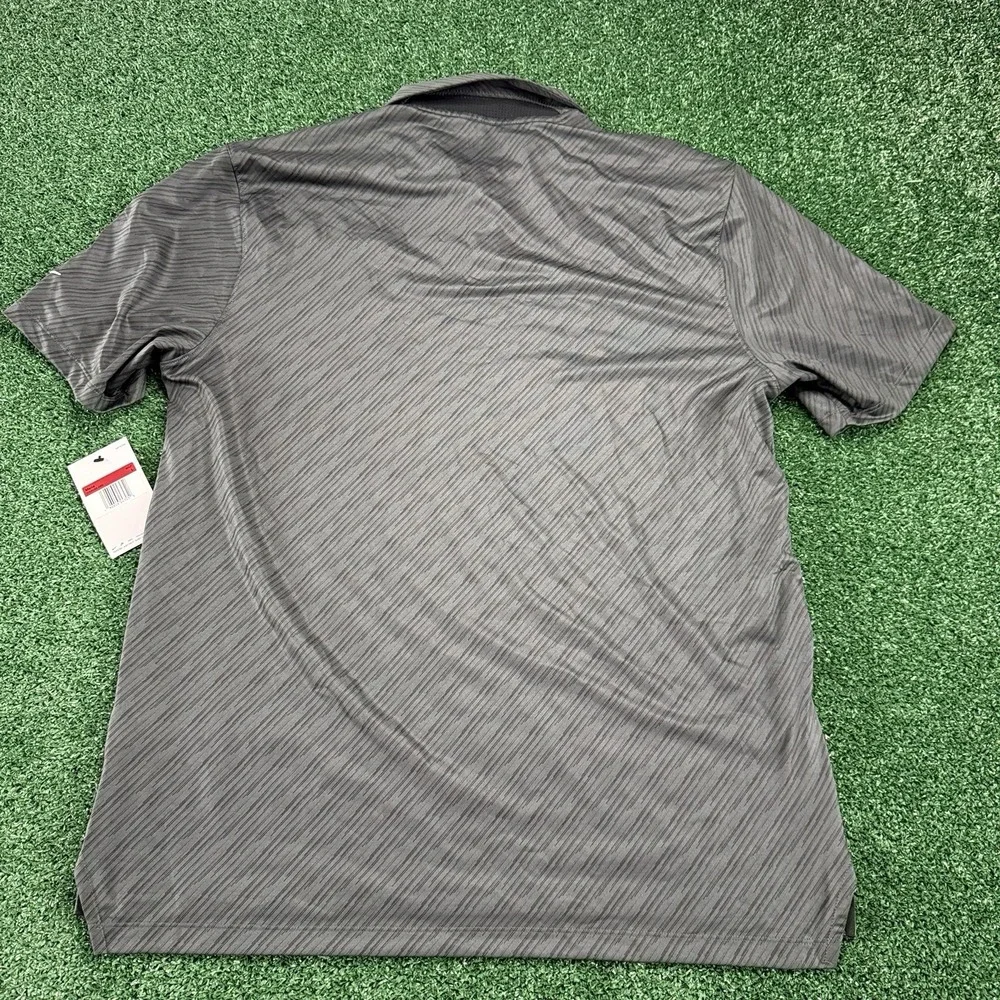 New Nike Jesus Christ Christian Men's Short Sleeve Golf Polo Size Large Gray‎